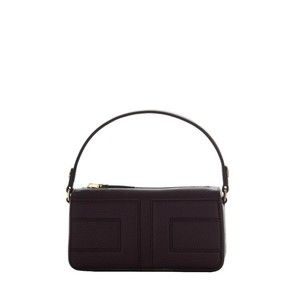 Elisabetta Franchi Small Tote Bag With Embossed Logo In Bordeaux - NWT